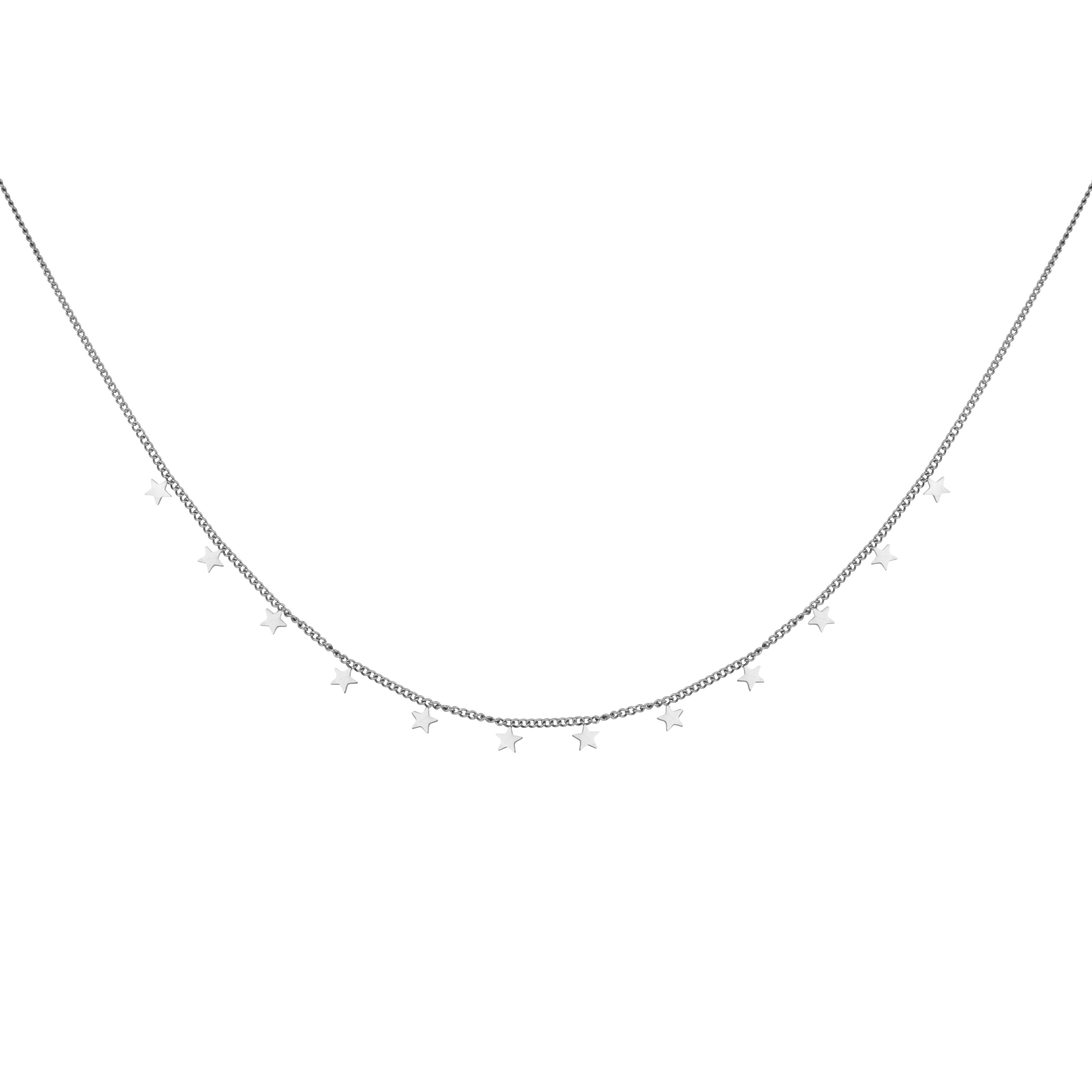 Star Garland Necklace - Silver