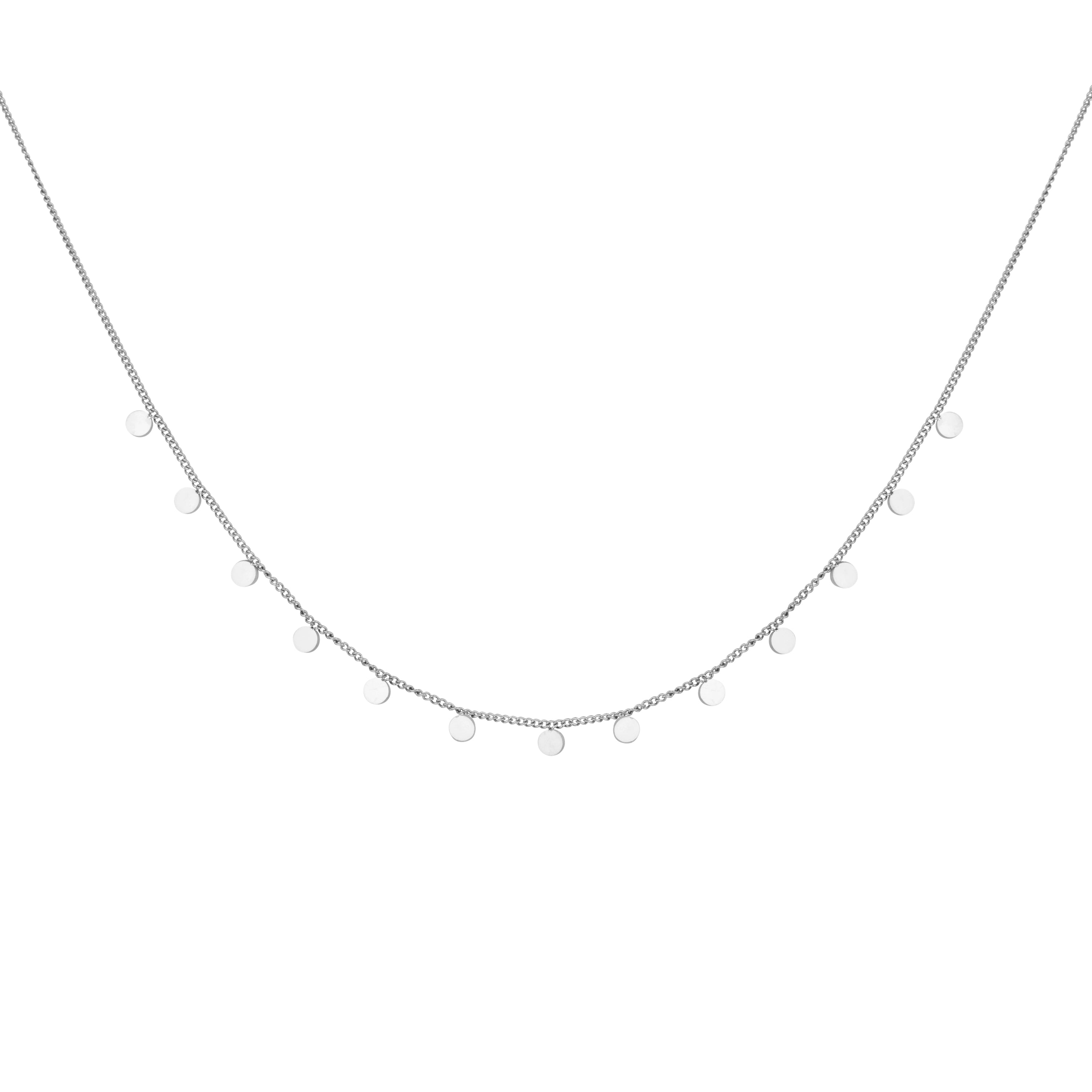 Disc Garland Necklace - Silver