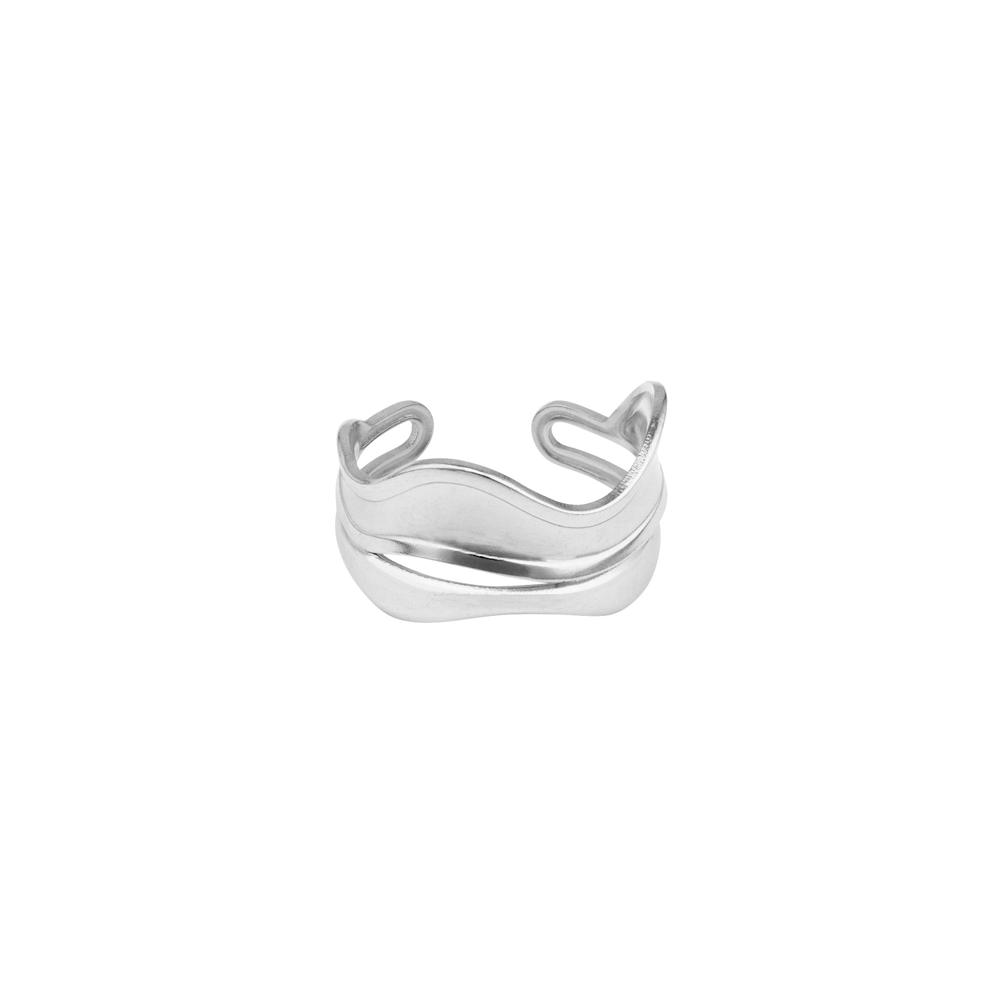 Double Wave Ring - Silver