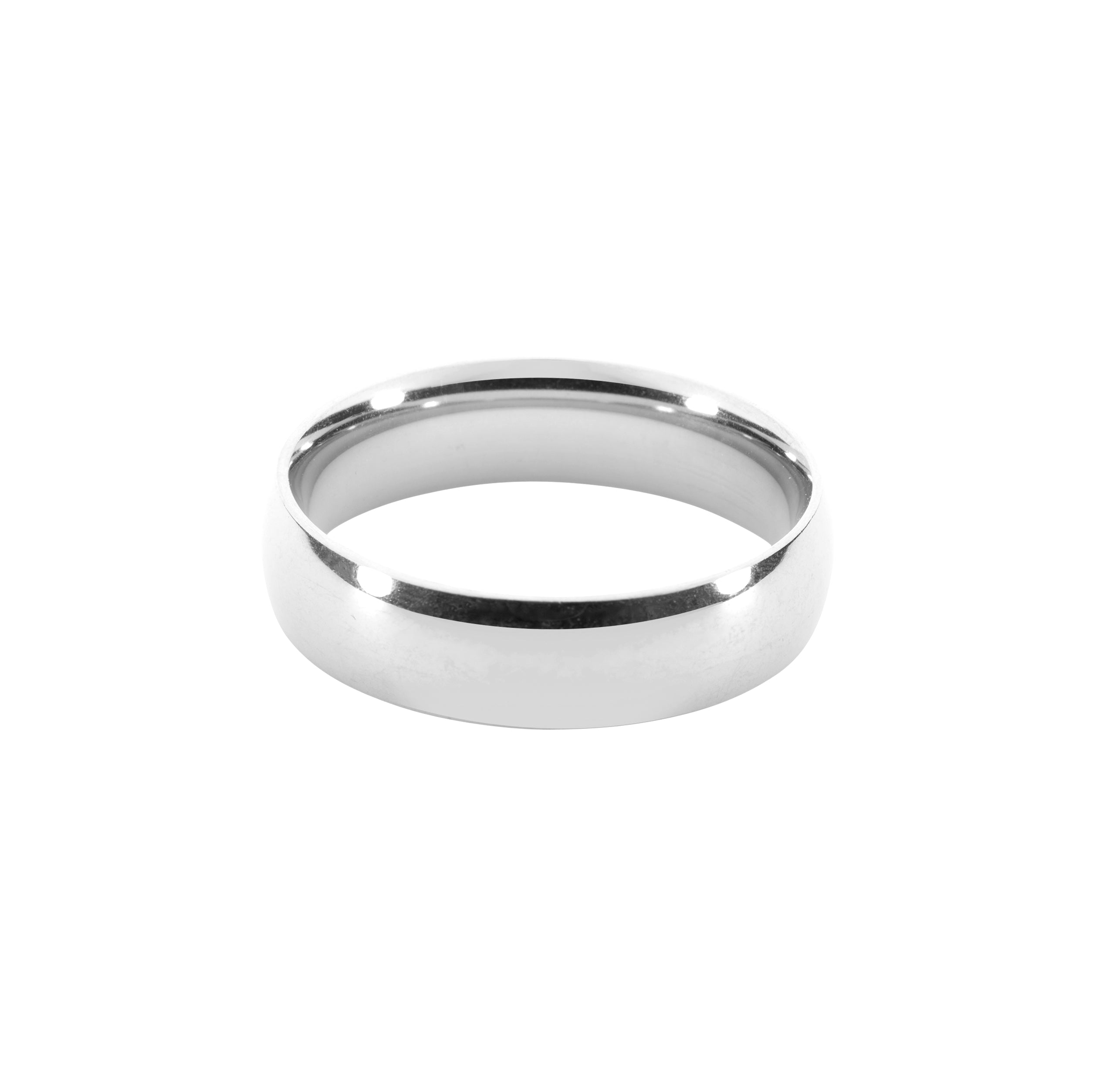 Curved Band Ring - Silver (6mm)