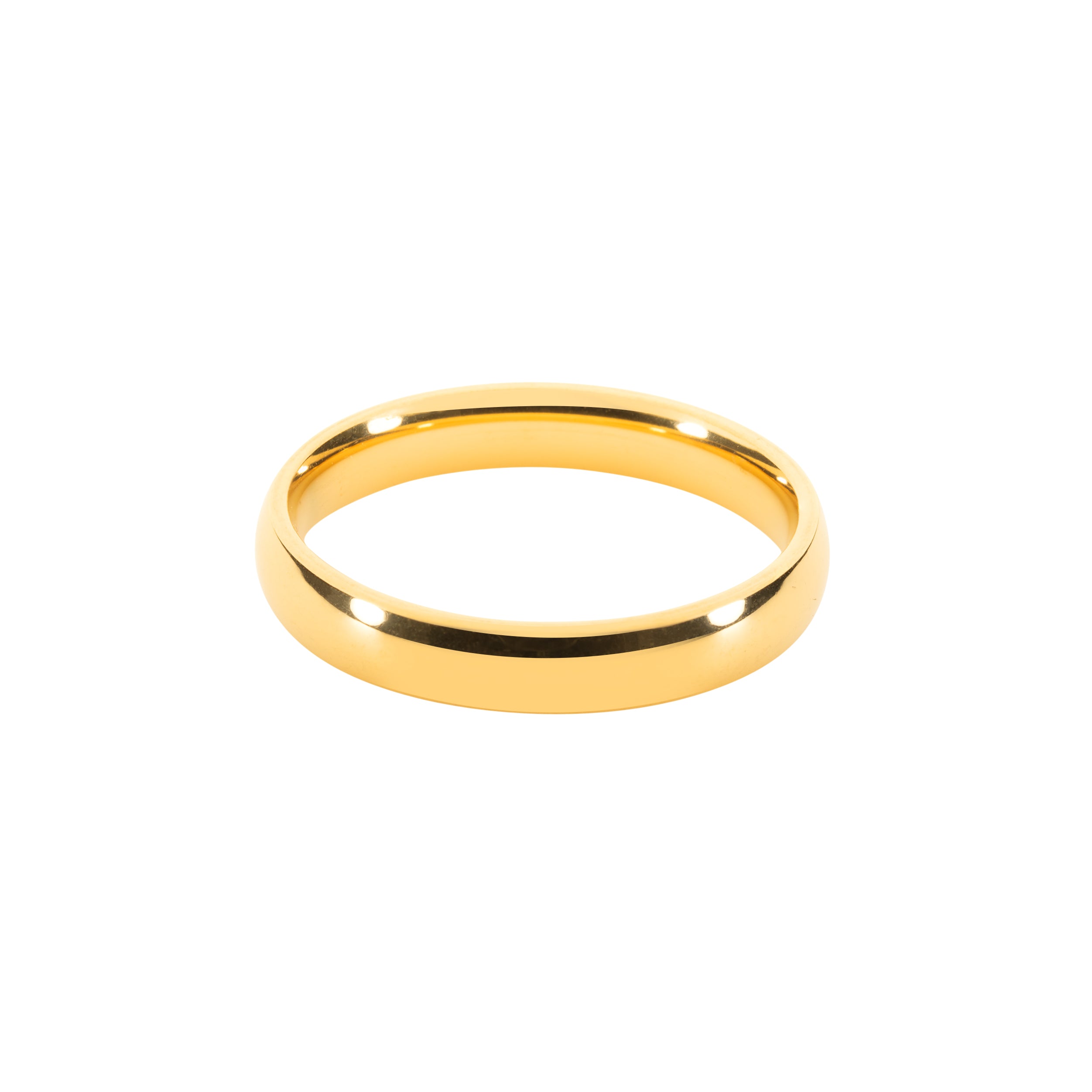 Curved Band Ring - Gold (4mm)