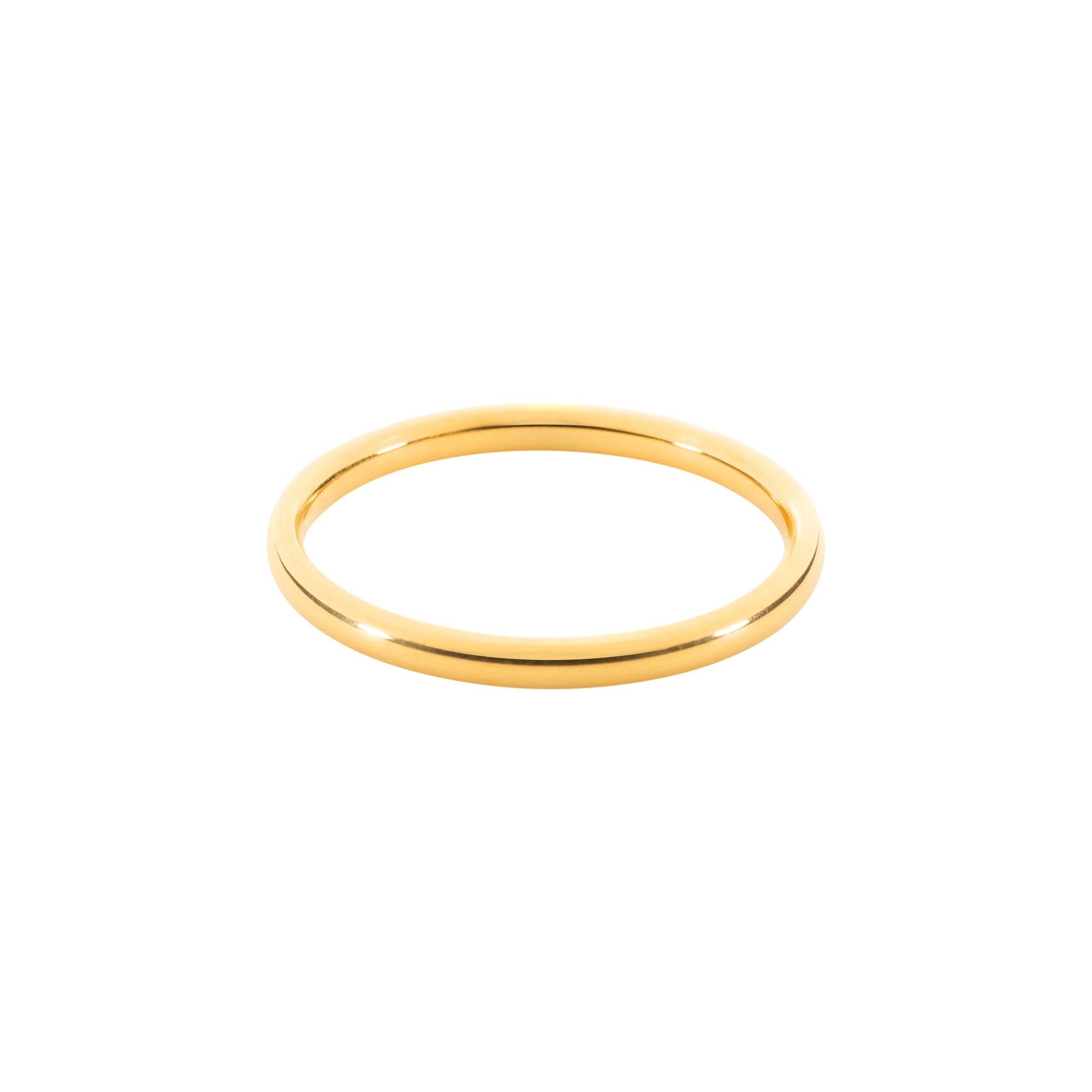 Curved Band Ring - Gold (2mm)