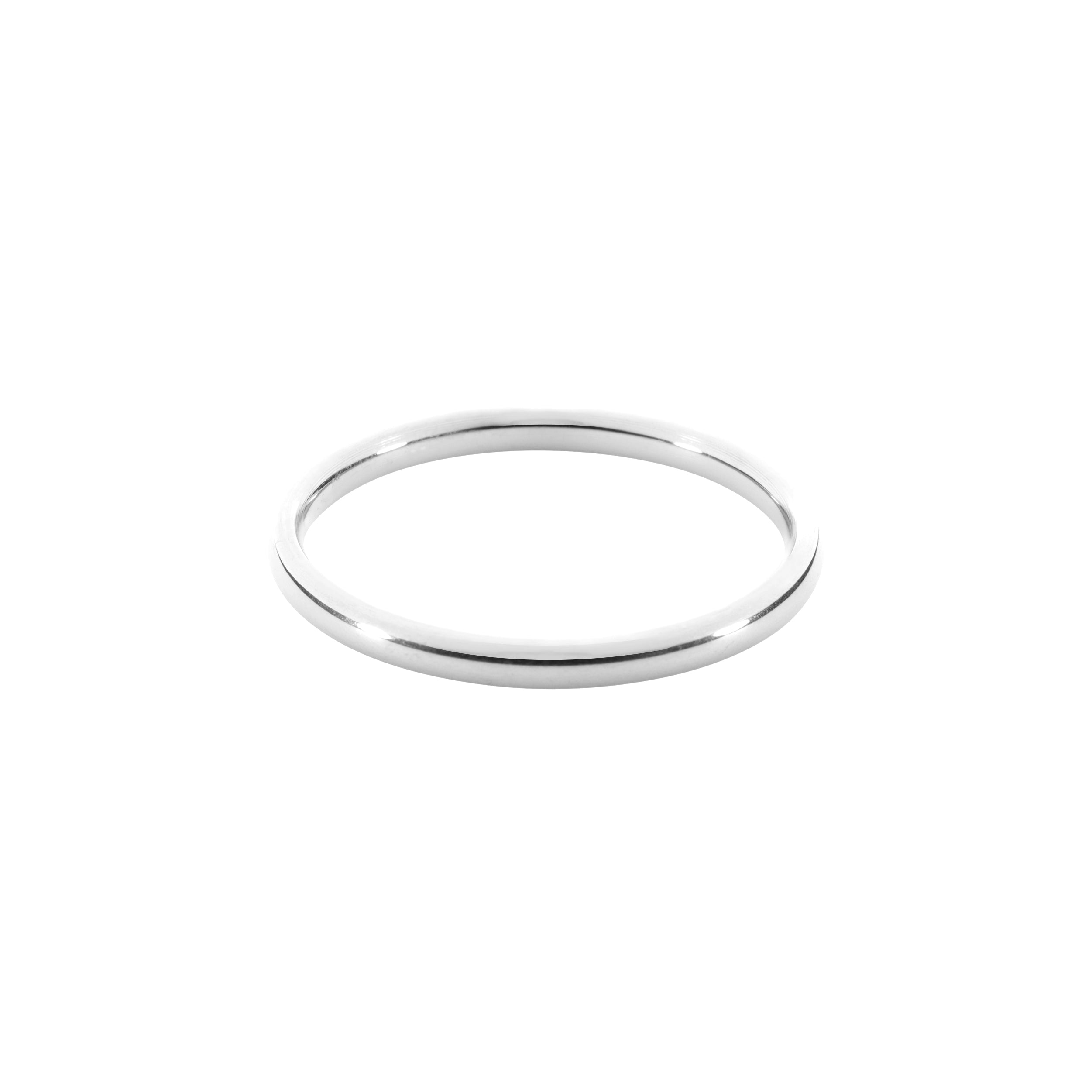 Curved Band Ring - Silver (2mm)