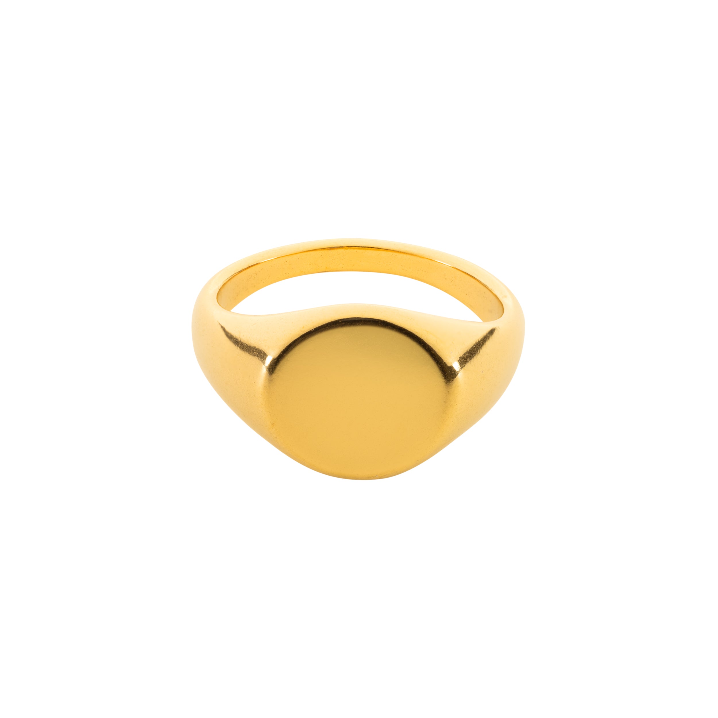 Round Signet Ring - Gold