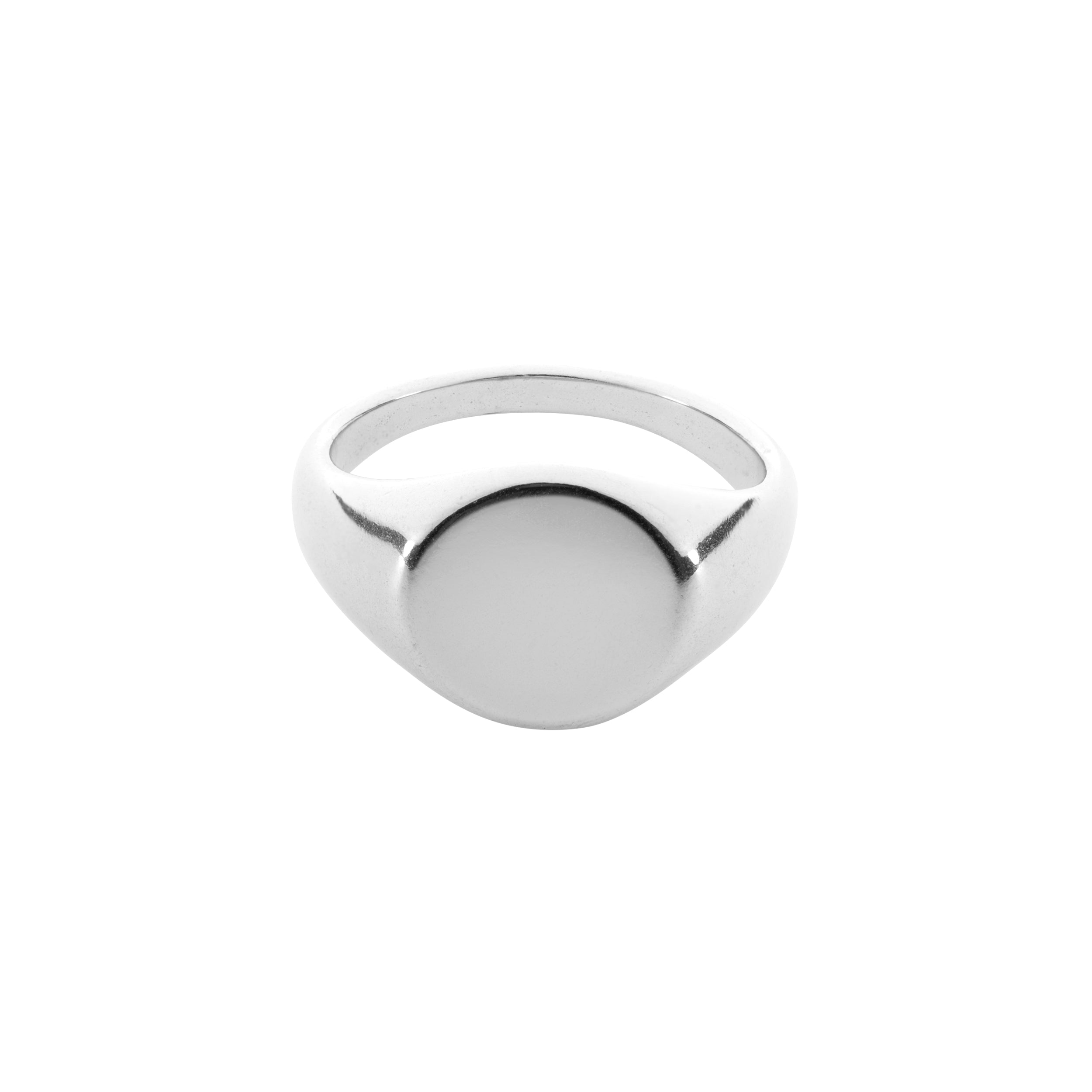 Round Signet Ring - Silver