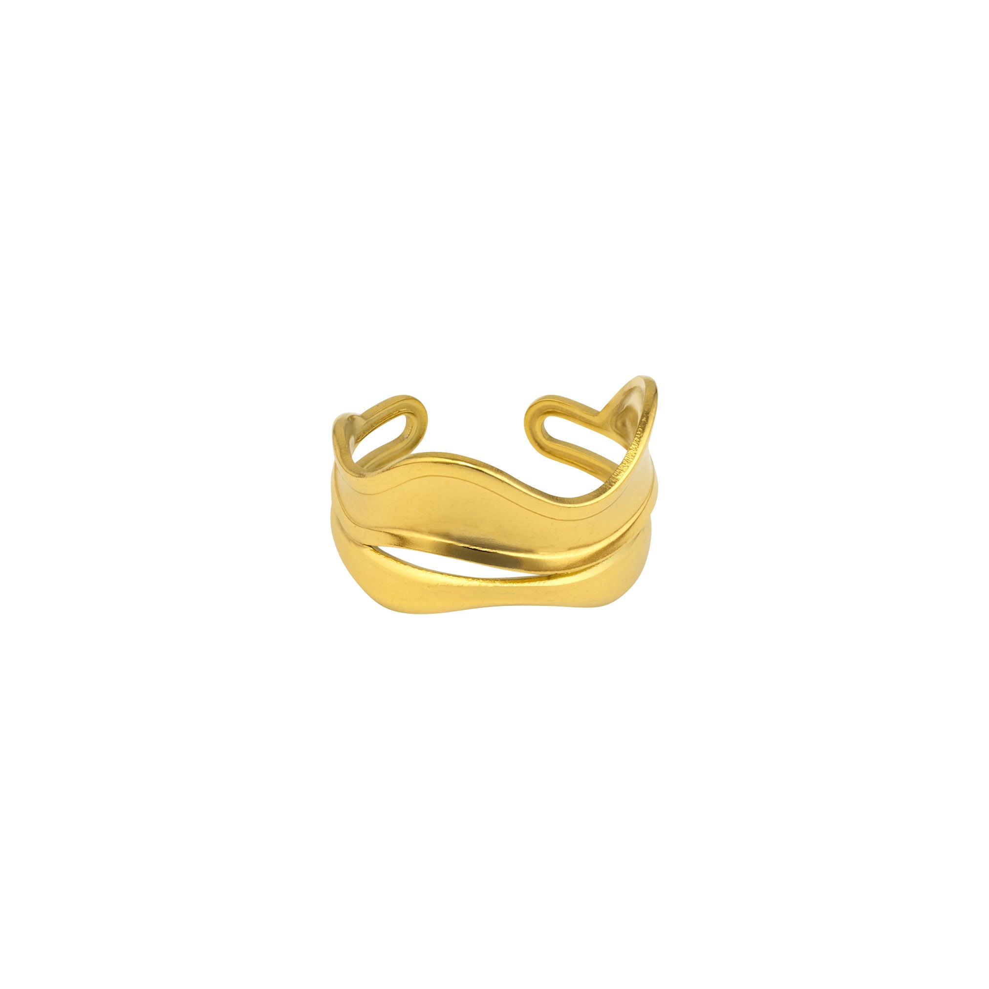 Double Wave Ring - Gold