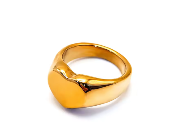 Heart Signet Ring - Gold