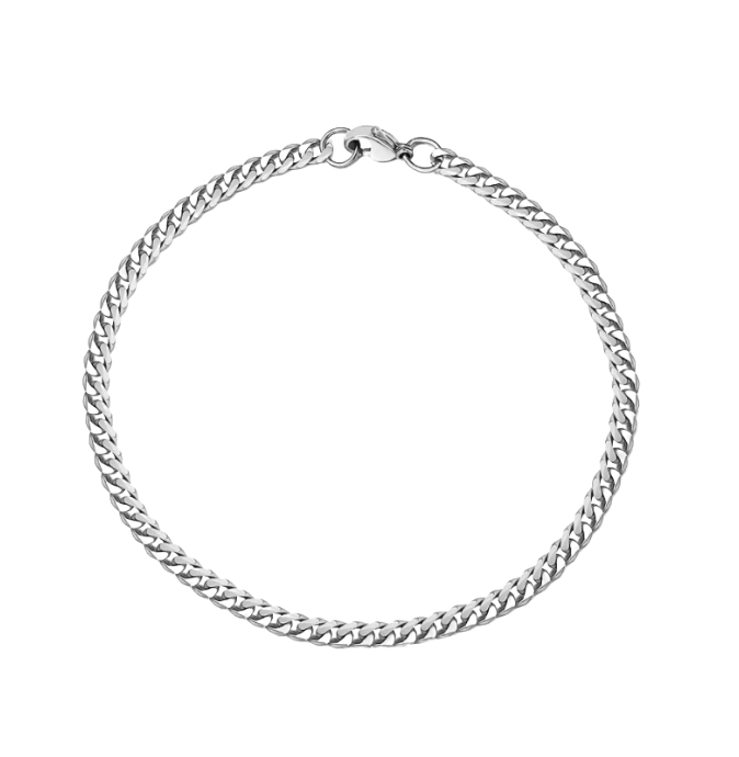 Cuban Link Bracelet 4mm - Silver