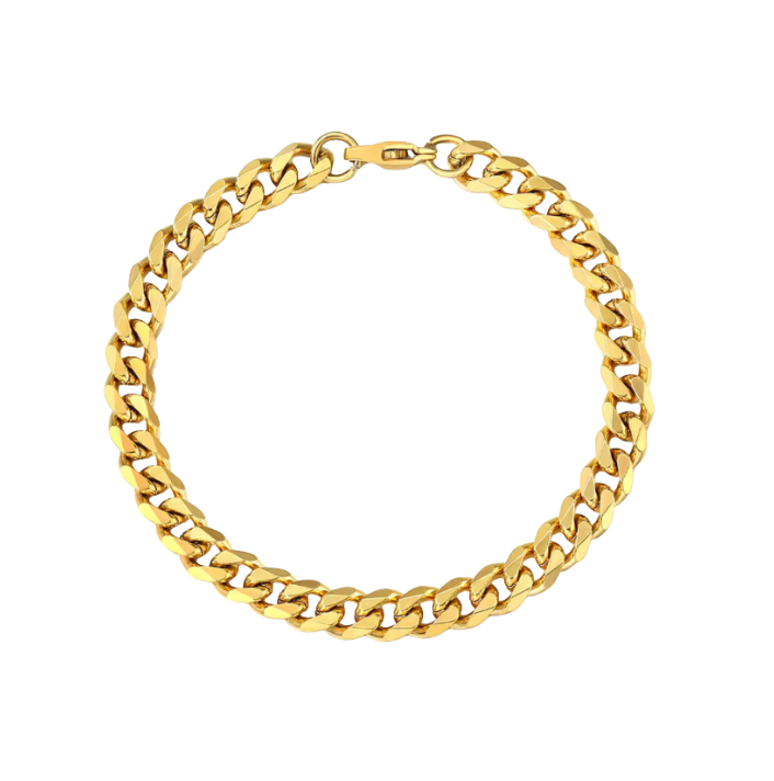 Cuban Link Bracelet 8mm - Gold